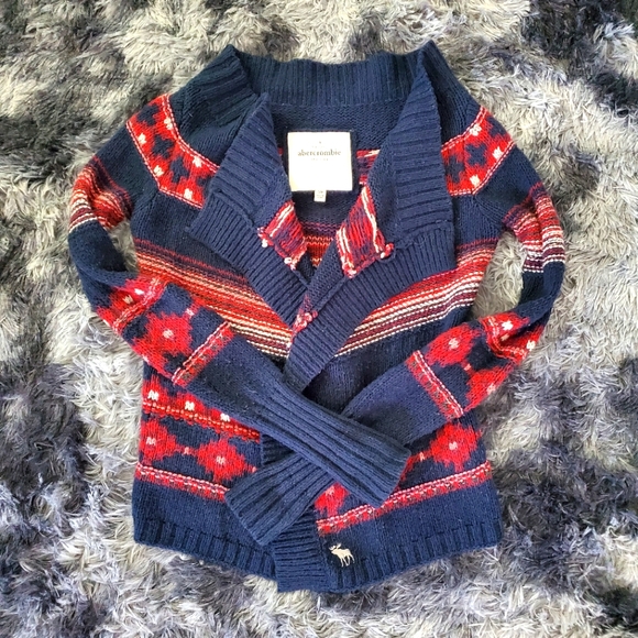 Vintage Abercrombie & Fitch chunky open cardigan S/M - Picture 8 of 8